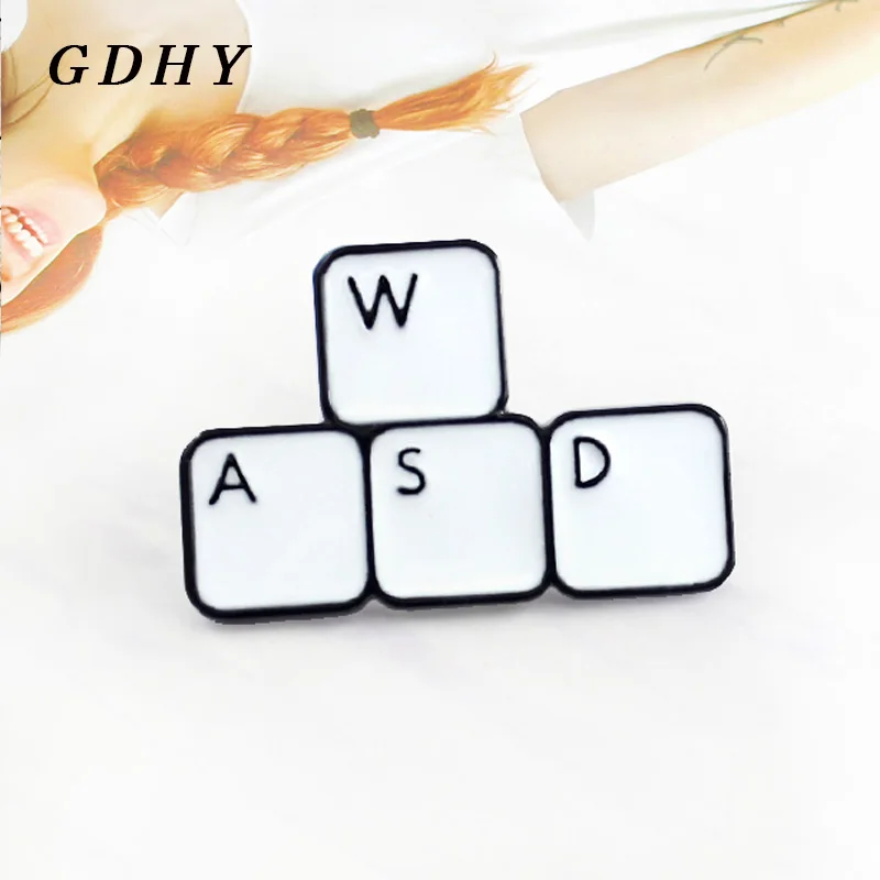GDHY WASD брошь на компьютерную клавиатуру четыре клавиши геймерская кнопка