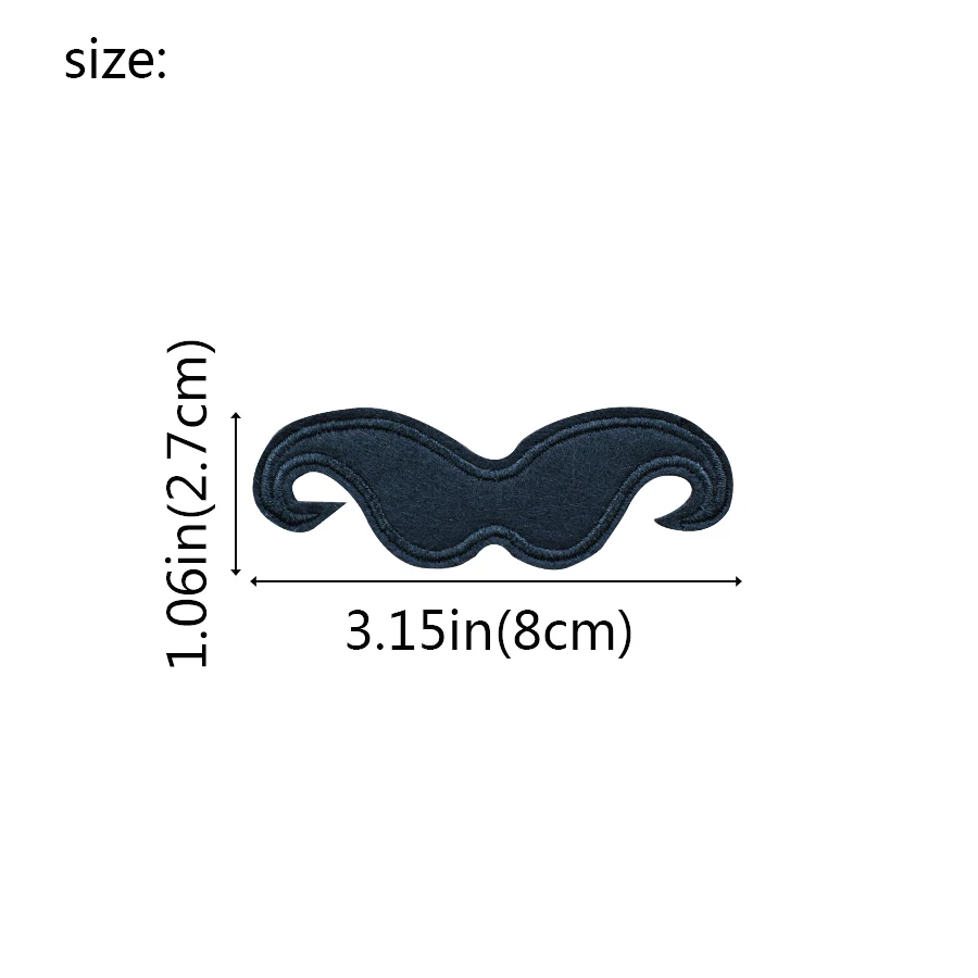 10 шт. нашивки с вышивкой в виде черных усов | Дом и сад