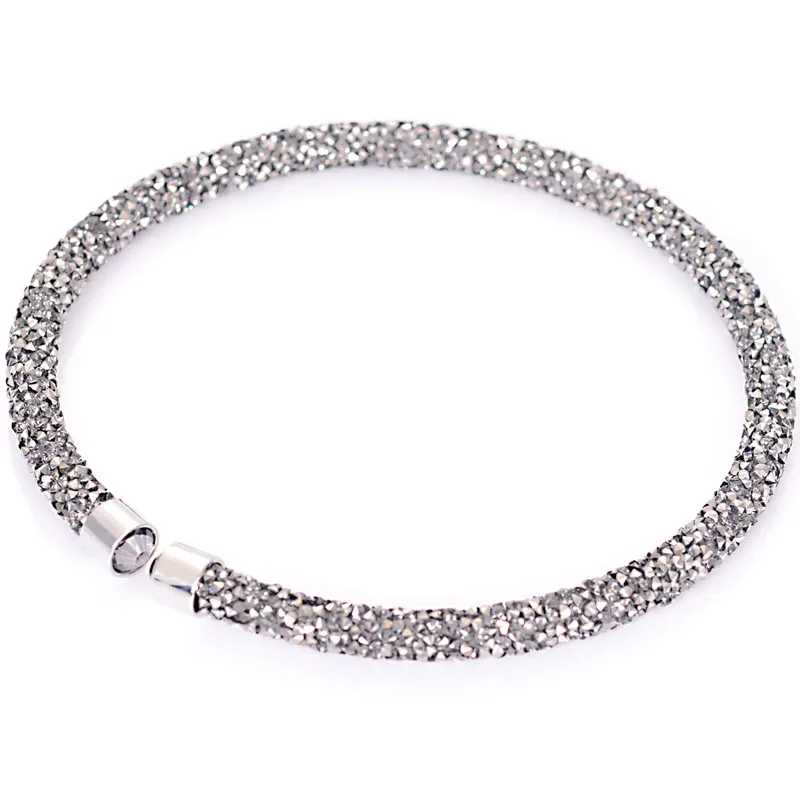 Кристалл ожерелье колье уникальными Полный Rhinestone пыли ожерелья моменты с