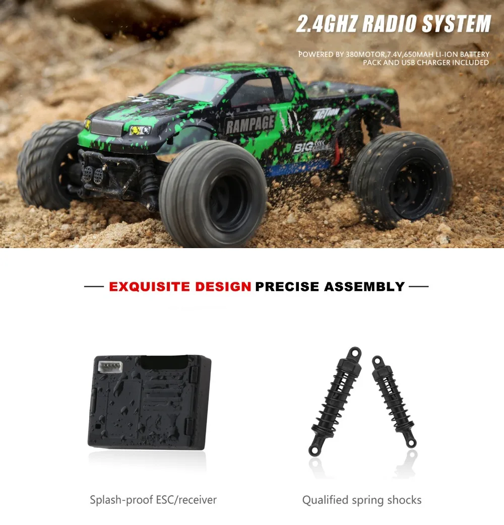 1:18 Bigfoot автомобили 50 км/ч RC автомобиль 4WD 2,4 ГГц пульт дистанционного управления грузовики высокое качество восхождение внедорожный грузовик верхний уровень Игрушки транспортные средства
