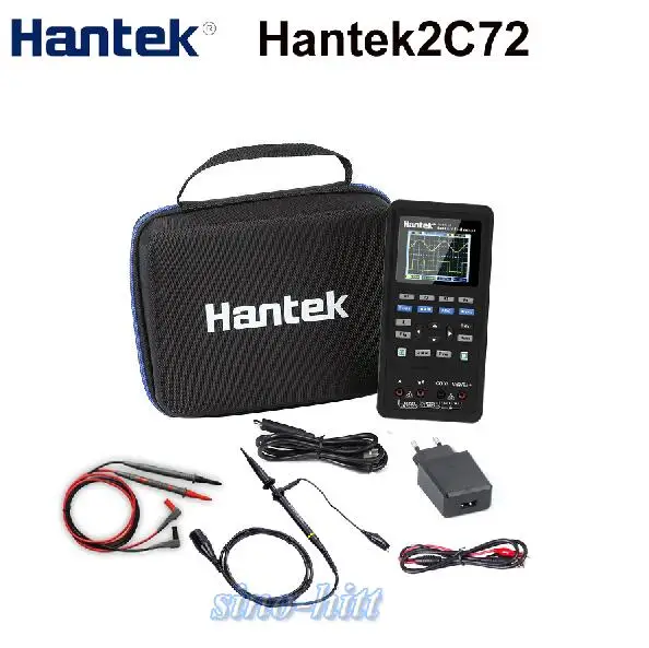 Новый Hantek2C72 Ручной осциллограф генератор сигналов мультиметр DMM +