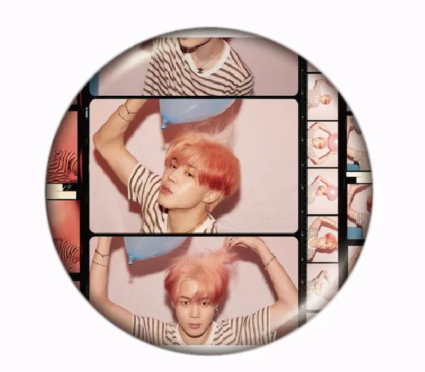 30 Year-End Clearances Kpop Bangtan Boys Pin Album Brooch Badge Accessories For Clothes Hat Backpack Decoration - Окраска металла: 30