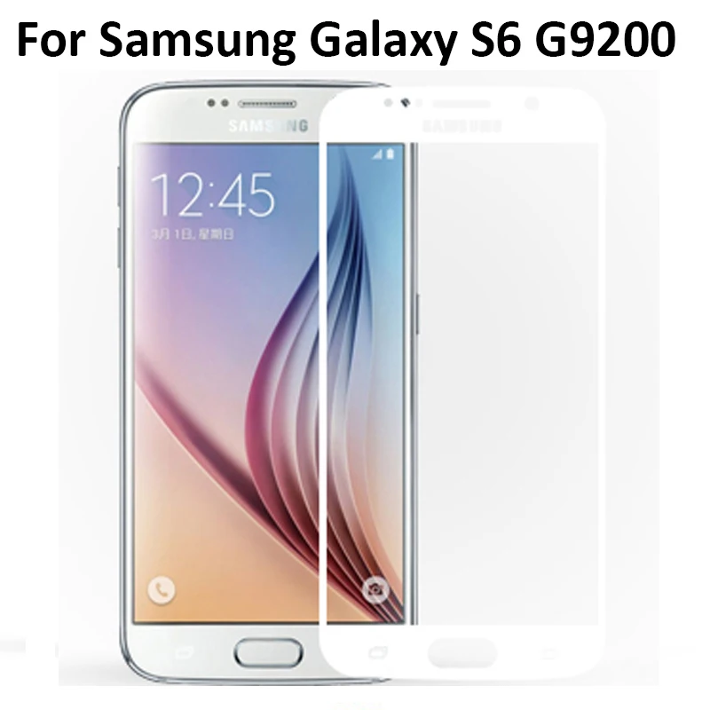 5 шт черный ультра тонкий экран протектор Закаленное стекло для Samsung Galaxy S6 G 9200 g9208
