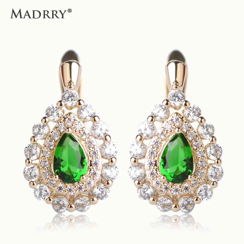 

CZ Zirconia Prong Setting Blue Crystals Women Stud Earrings Exquisite Bridal Aros Brincos Jewelry Pendientes Mujer Moda Bijoux