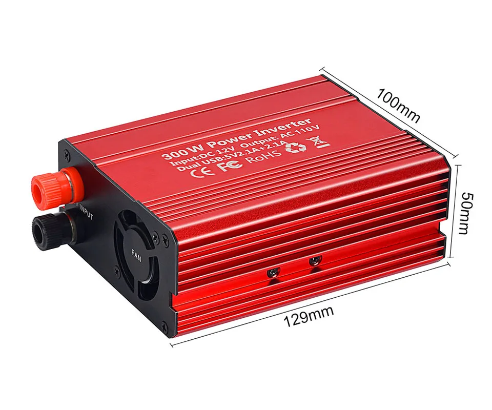 AOSHIKE инвертор автомобиля DC 12 В AC 220 В 300 Вт Напряжение ИНВЕРТОР ДВОЙНОЙ 2.1A USB Prots Зарядное устройство конвертер Мощность инверсор Мощность разъем