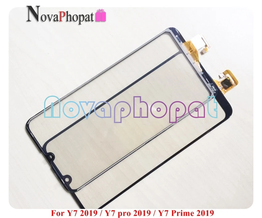 

Novaphopat черный/белый датчик для Huawei Y7 2019/Y7 Pro 2019/Y7 Prime 2019 сенсорный экран дигитайзер стеклянная панель; 10 шт./лот