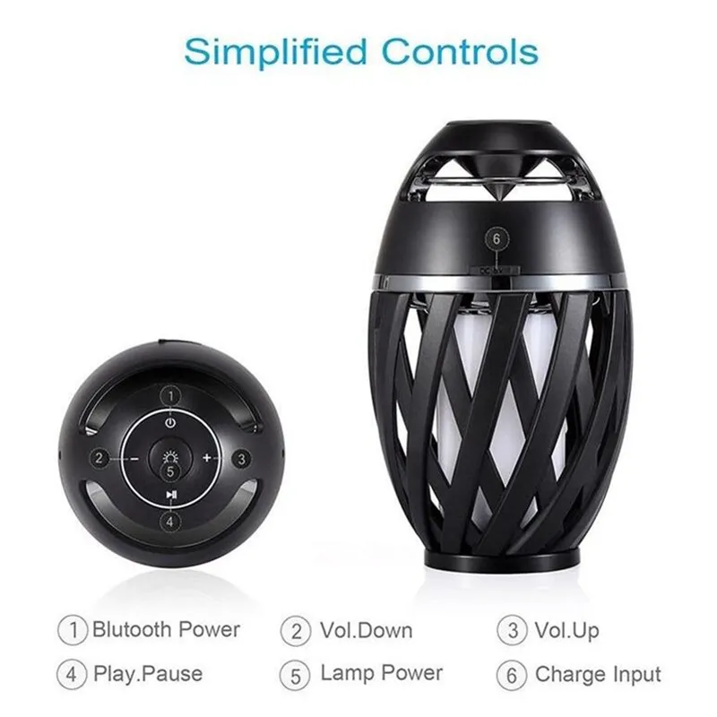 USB Led Пламенные огни Bluetooth динамик открытый портативный пламя атмосферная лампа