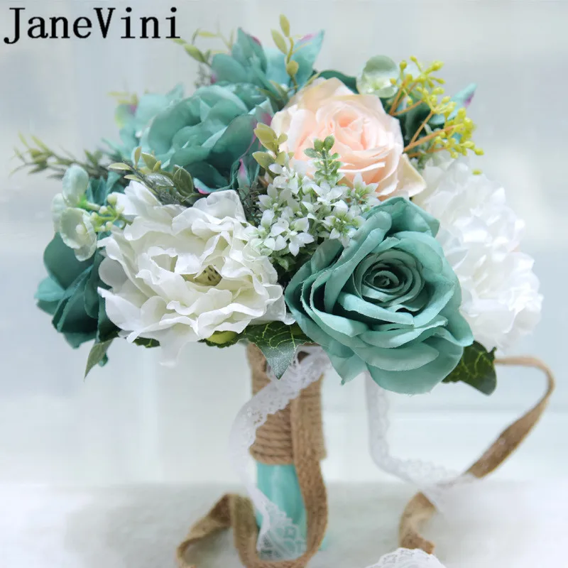 JaneVini 2019 Новейшие свадебные букеты Искусственные Шелковые Розовые Красные цвета