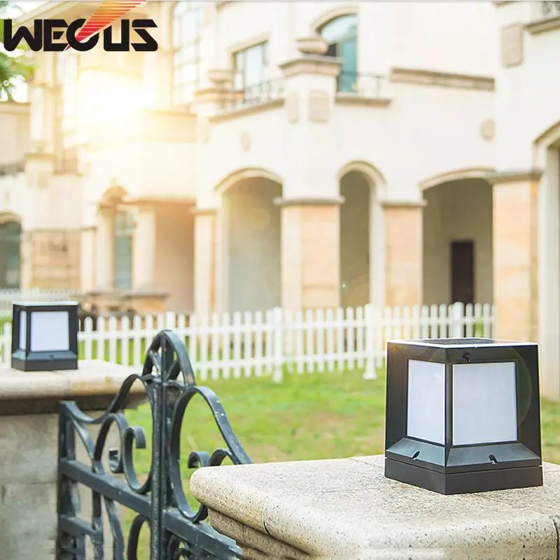 

Solar wall light, outdoor waterproof pillar light for villa garden Parking lot park villa garden fence street golf course