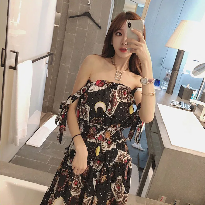 Длинное пляжное платье корейское летнее женская одежда 2020 Sexyvintage элегантное