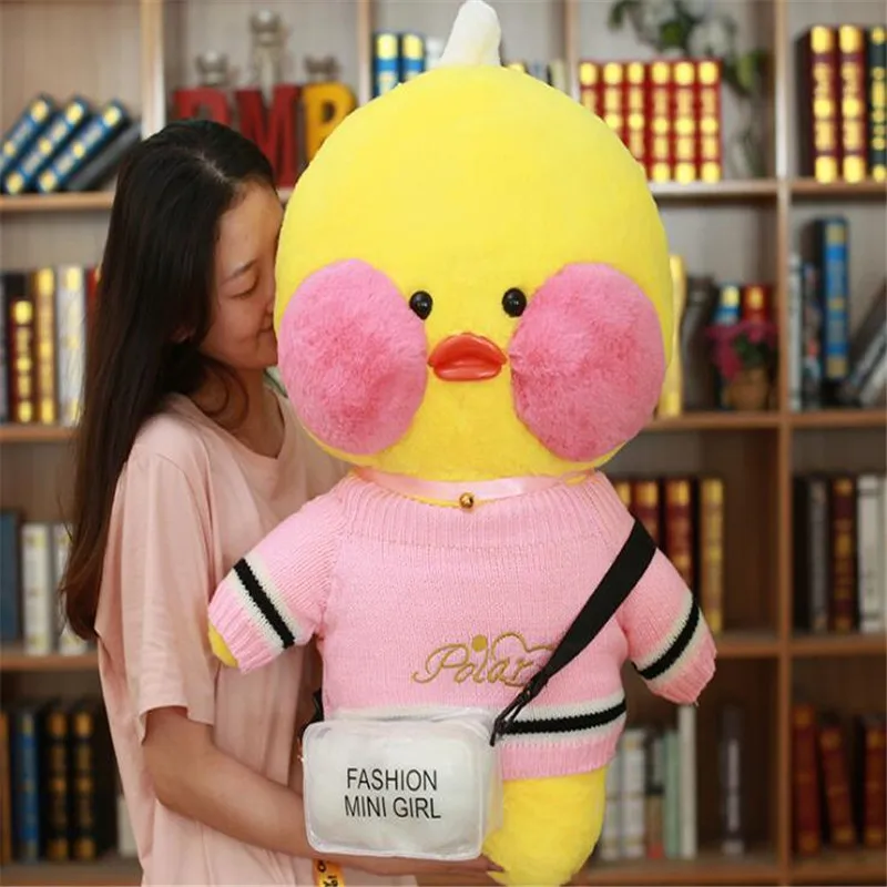Плюшевые игрушки Kawaii 80 см Super Big Lalafanfan плюшевые Cafe Mimi Duck подарки на день Святого