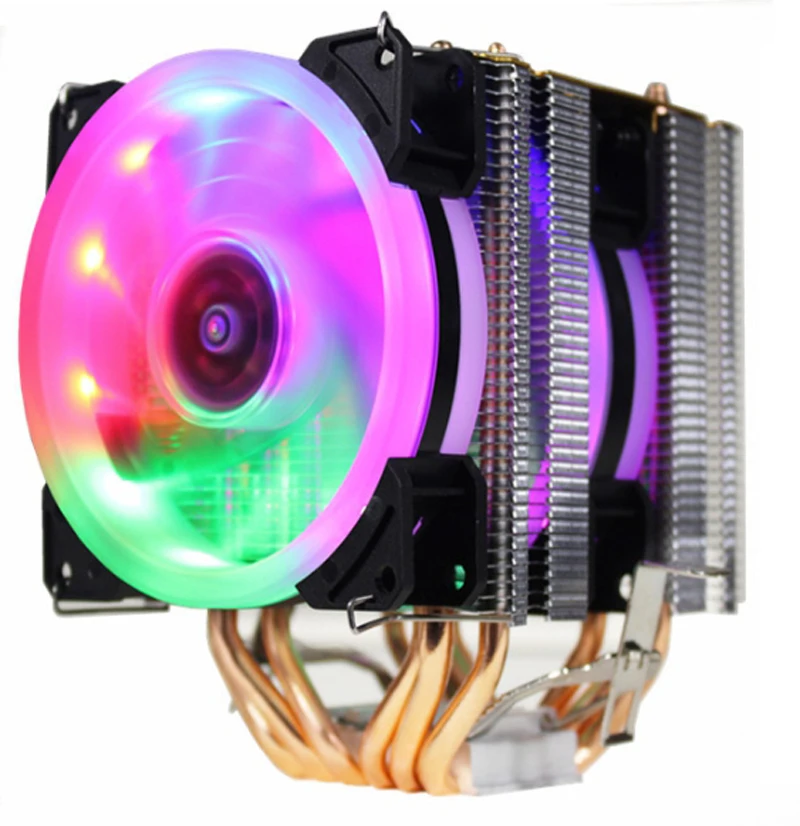 LANSHUO AMD Intel процессор радиатор охлаждения радиатора теплоотвод LED вентилятор охлаждения процессора вентиляторы 775 1155 1150 1366 AM4 AM3 FM2