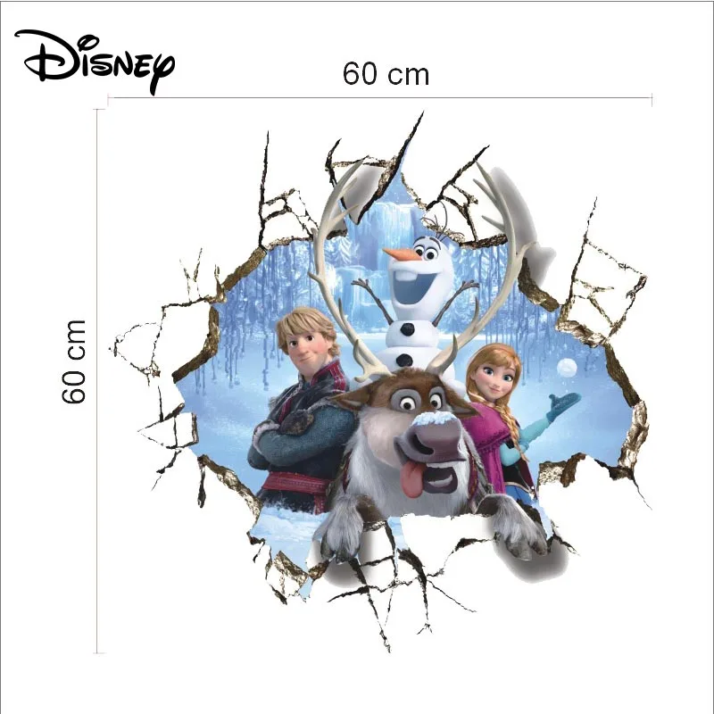 Фоновые стикеры Disney 3d stereo ice romance Anna для детской комнаты и детского сада можно