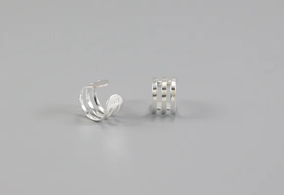 Серьги-Клипсы из стерлингового серебра новый стиль 2017 регулируемые