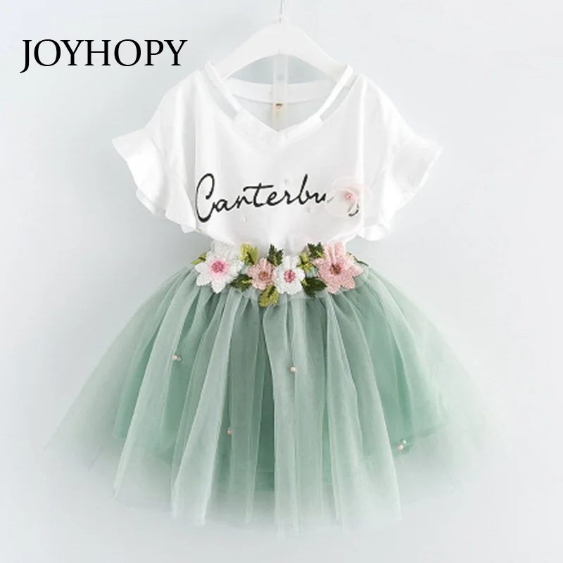 Весенняя одежда JOYHOPY комплекты детской одежды для девочек модные детские
