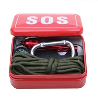 outdoor equipment with paracord emergency survival box sos camping hiking tools hiking sawfire toolscamping hiking sawfire