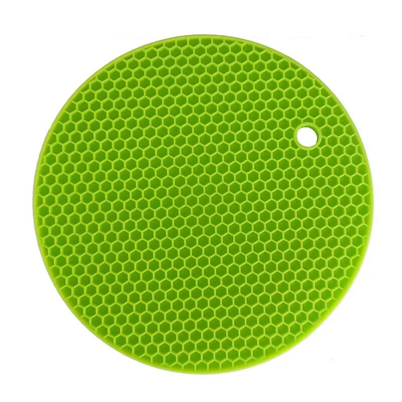 Green 5pc 5 шт. круглый термостойкий силиконовый коврик для напитков подставки для чашек Нескользящая подставка для горшка настольная кухонная салфетка-подставка аксессуары Onderzetters - Цвет: Green 5pc