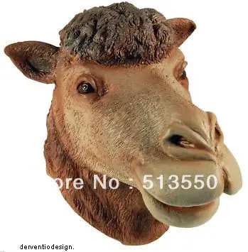 

2013 Hot Selling 3D Plausible Animal Mask Adult Size Rubber Costume Camel Mask