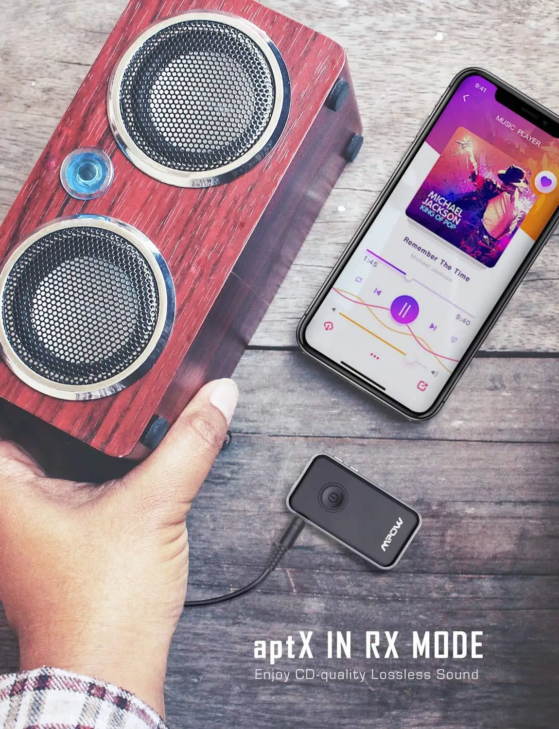 Mpow BH045 2 й Bluetooth 5 0 приемник передатчик в 1 Поддержка APTX/APTX LL 12 часов время