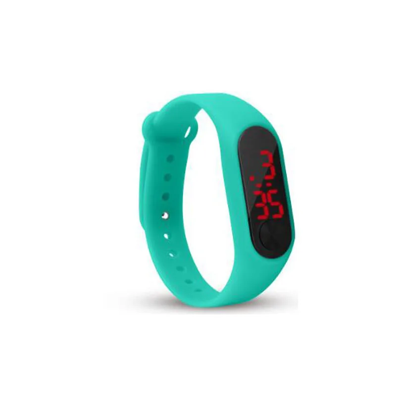 Спортивные мужские и женские цифровые часы-браслет для мужчин и женщин, светодиодный фитнес-браслет для мальчиков и девочек, повседневные электронные часы - Цвет: Mint Green