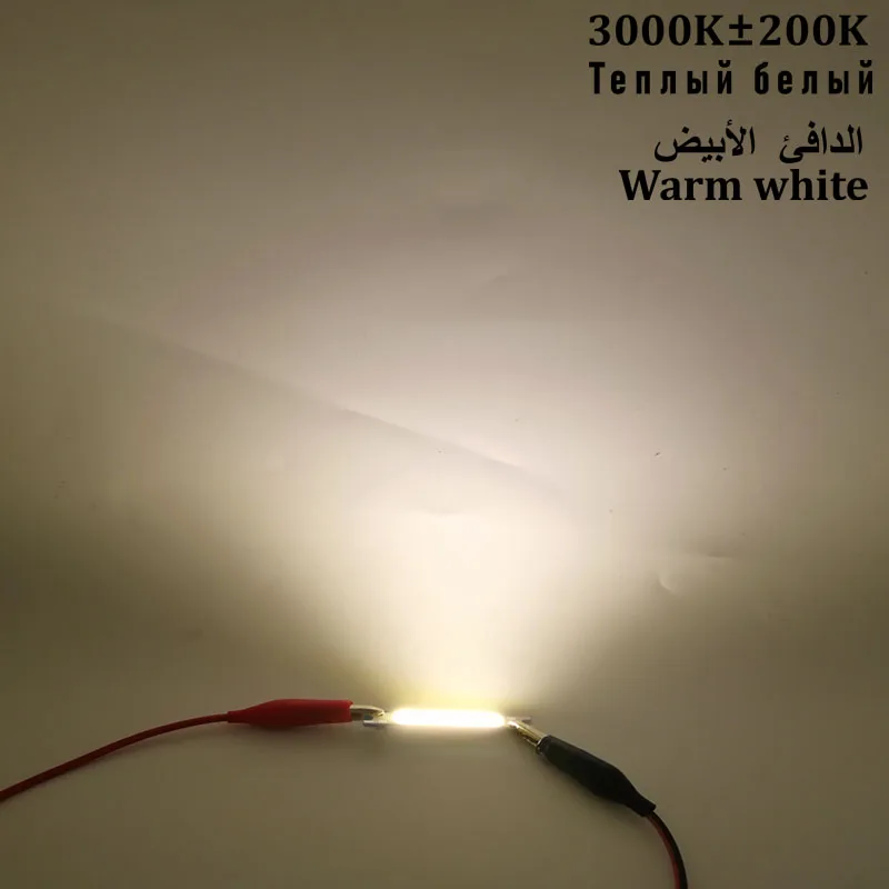 Warm whtie 3000K 48x7 мм cob светодиодный барный светильник источник Светодиодная лампа 9 в 3 Вт Холодный теплый белый для настенный светильник ing рабочий светильник DIY Многофункциональный светильник - Испускаемый цвет: Warm whtie 3000K