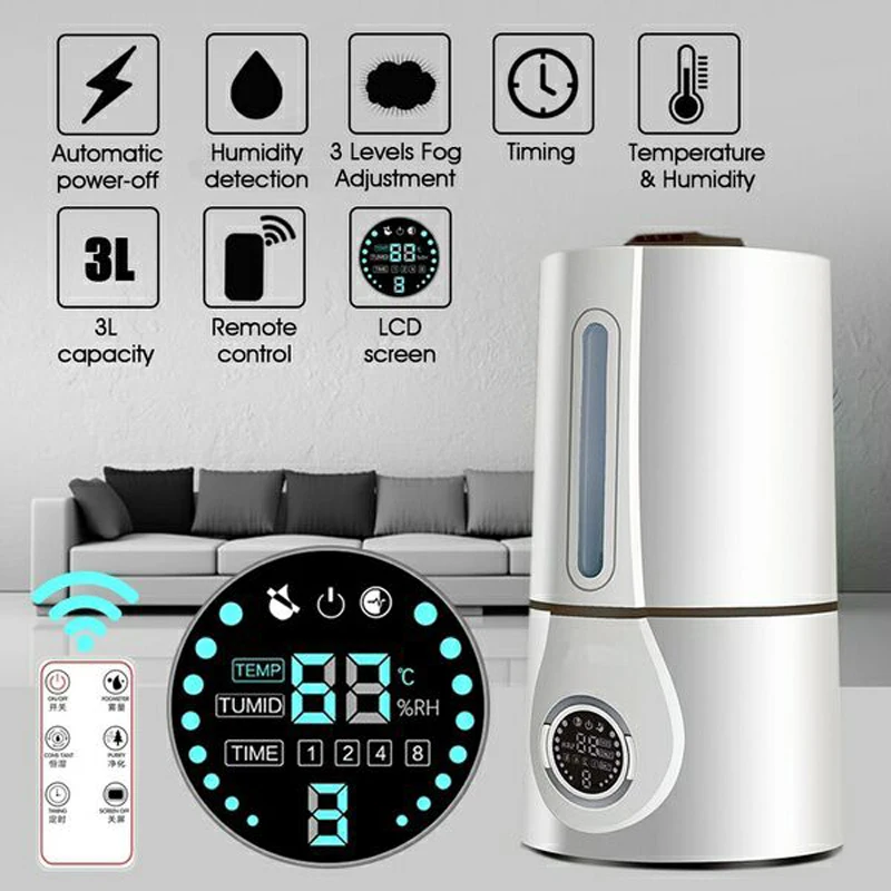 Ultrasonic Humidifier Home Air Aroma Diffuser Nebulizer Mute Mini Sterilization Oxygen Bar Aromatherapy | Бытовая техника