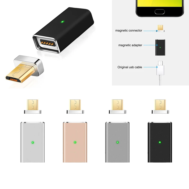Micro USB к магнитному зарядному адаптеру зарядное устройство конвертер для Samsung LG