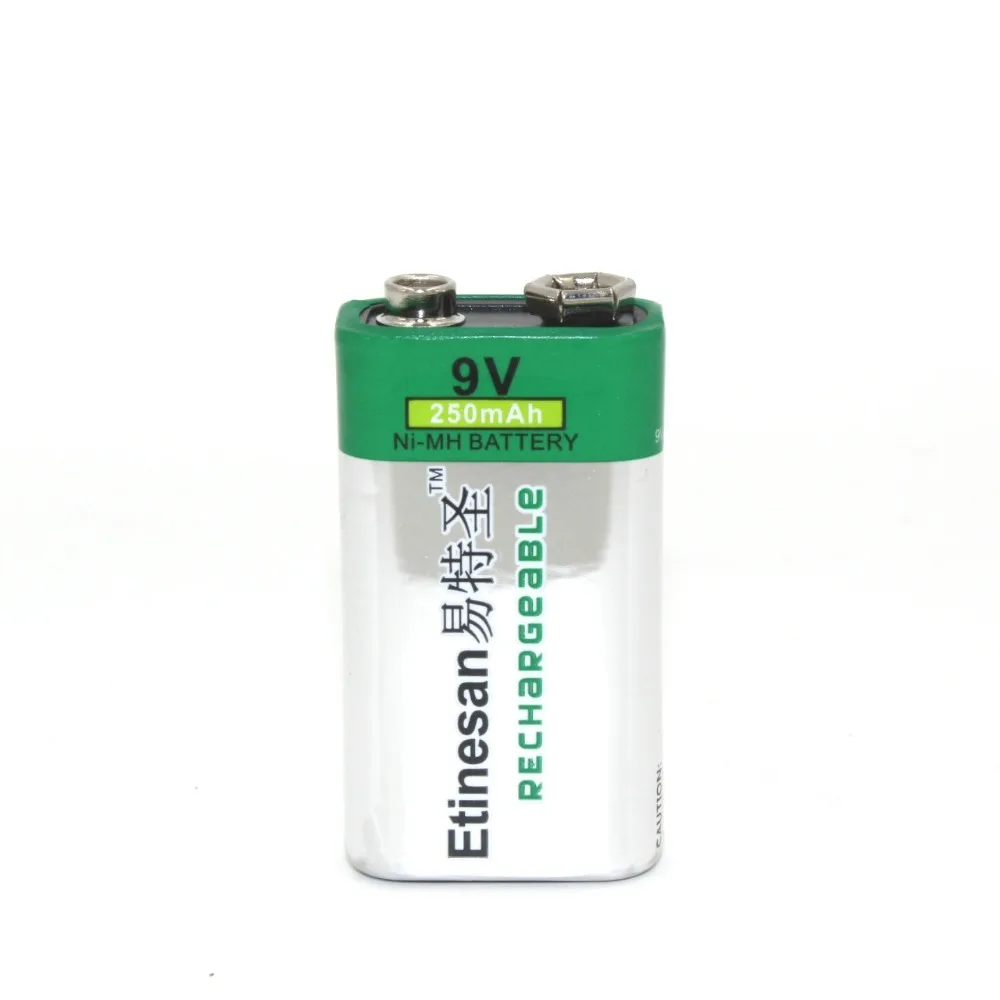Перезаряжаемая никель металлогидридная аккумуляторная батарея 250 мАч 9 В с