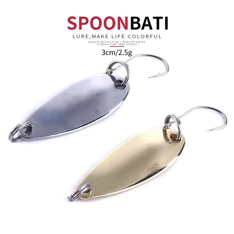 NEWUP 1 шт. 2 5 г 3 см металлическая Спиннер ложка Pesca Isca Искусственные воблеры для