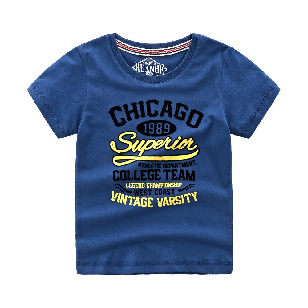 100% хлопковая Однотонная футболка с круглым вырезом и короткими рукавами для