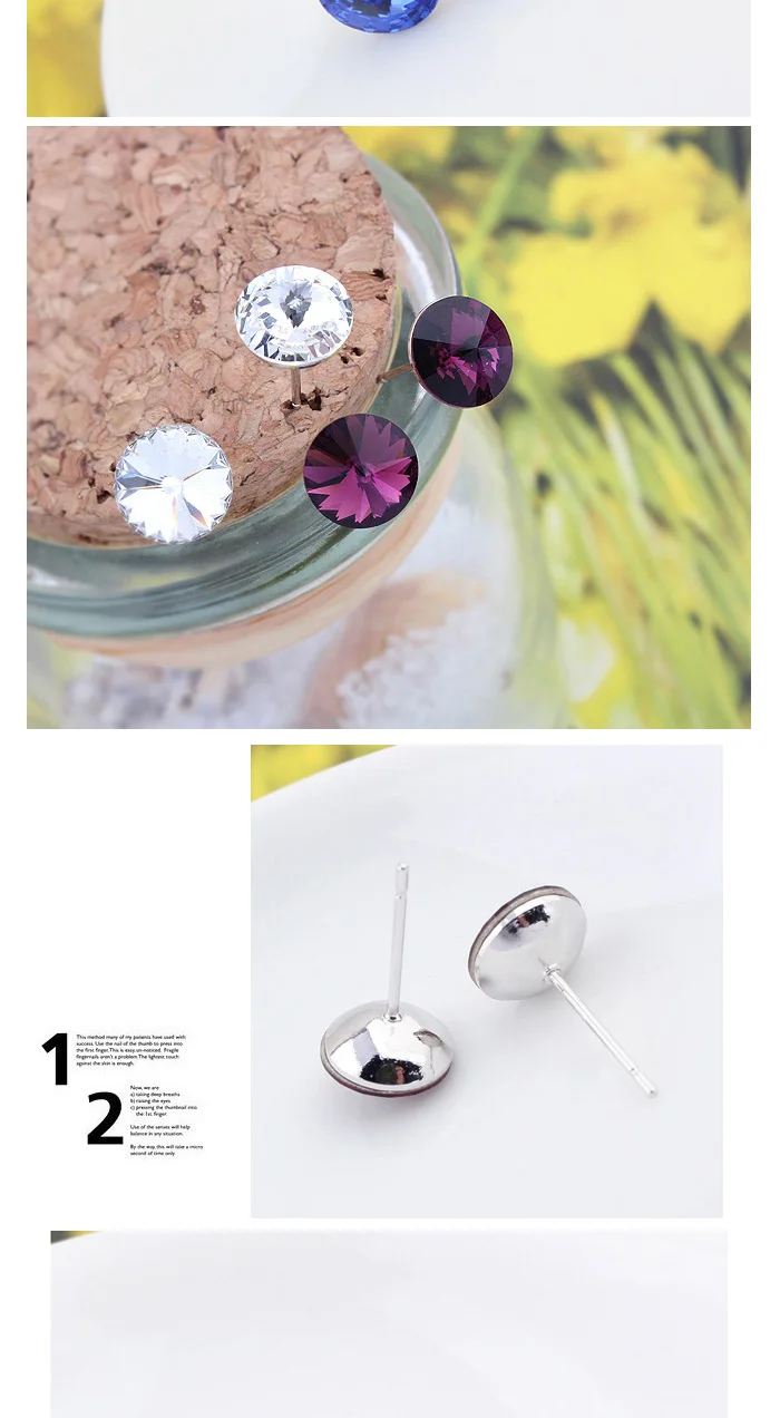 Круглые 0,8 см Кристалл от SWAROVSKI серьги-гвоздики лучший подарок для женщин ювелирные изделия Bijoux элегантный подарок