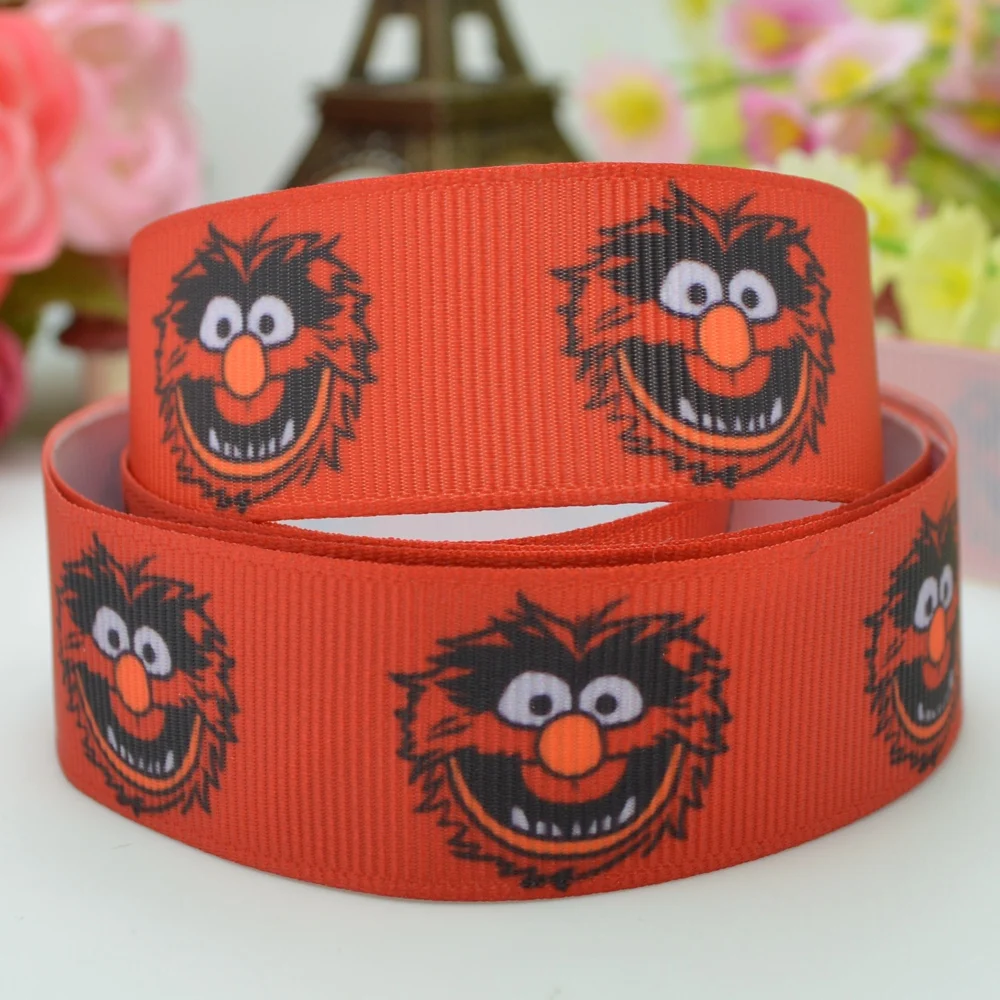 DUWES 7/8 "22 мм Monster red печатная grosgrain лента hai rbow DIY Ручная работа OEM 50YD |