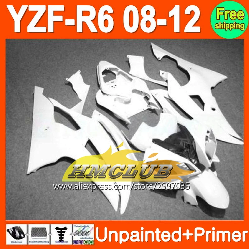 

Bodys Unpainted+Primer Fairing For YAMAHA YZF-R6 YZFR6 YZF600 YZF R6 600 08 09 10 11 12 2008 2009 2010 2011 2012 Fairings