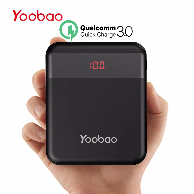 Yoobao внешний аккумулятор 10000 мАч для Xiaomi Quick Charge 3 0 Pover Bank портативное зарядное