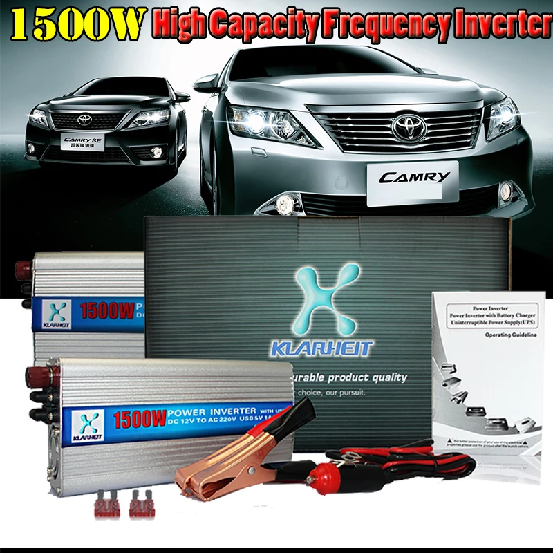 1.5kw 220v inverter 1500W dc 12v to ac Converter 1500 Watt Modified Sine Wave Phone Laptop Transformer Adapter Car power |