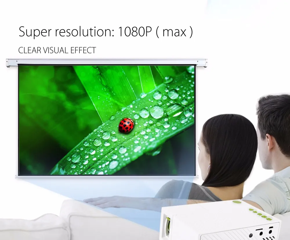 Портативный светодиодный проектор YG310 YG300 800 лм 3 5 мм 320x240 HDMI USB мини домашний