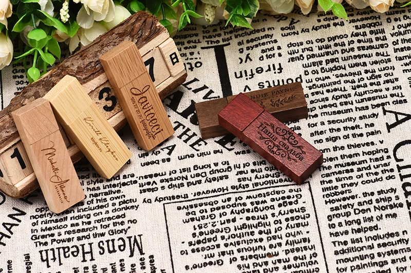 JASTER LOGOcustomized деревянный Usb флэш-накопитель логотип клиента pendrive8GB 16GB 32GB U диск карта памяти фотографии свадебные подарки
