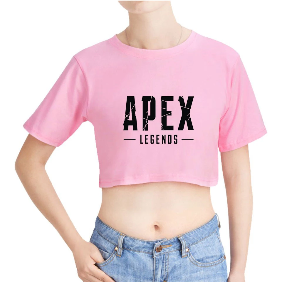 Летние новые удобные Apex футболка Mobile Legends открытый пупок хлопок мальчика/девушки