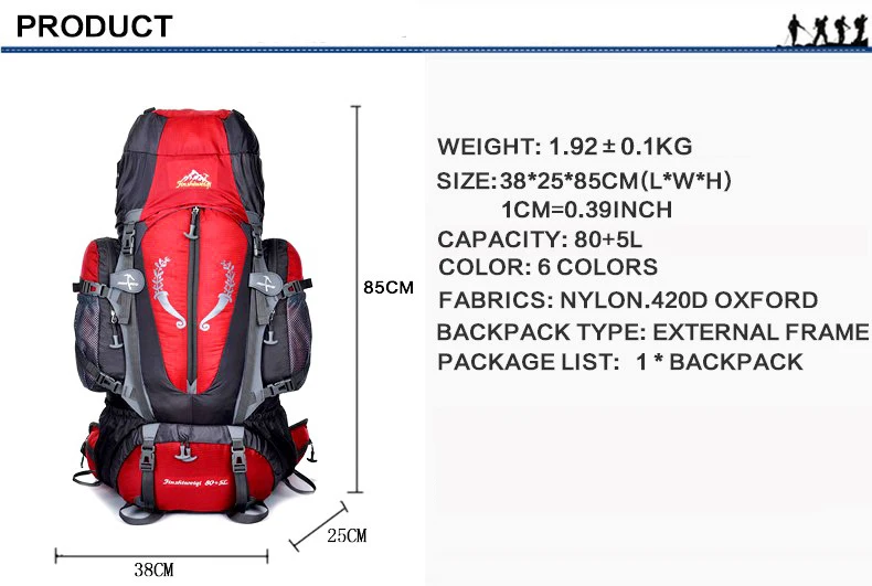 2017 большой 85L Открытый Рюкзак Унисекс Для Путешествий многофункциональные