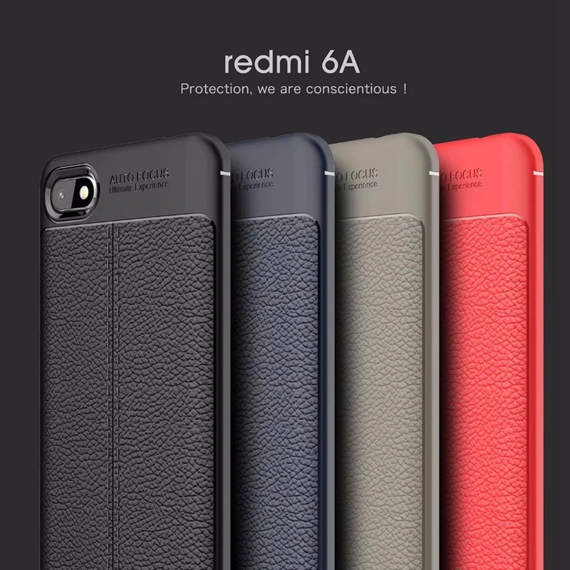 Для Redmi note6 pro Чехол из мягкого ТПУ противоударный тонкий кожаный чехол с узором