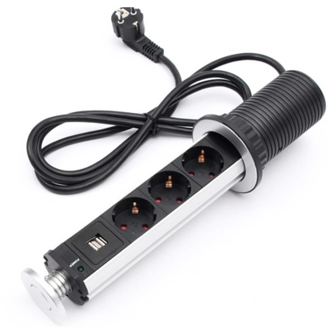 Электрическая розетка с 3 отверстиями 1 светодиод + 2 USB порта| |