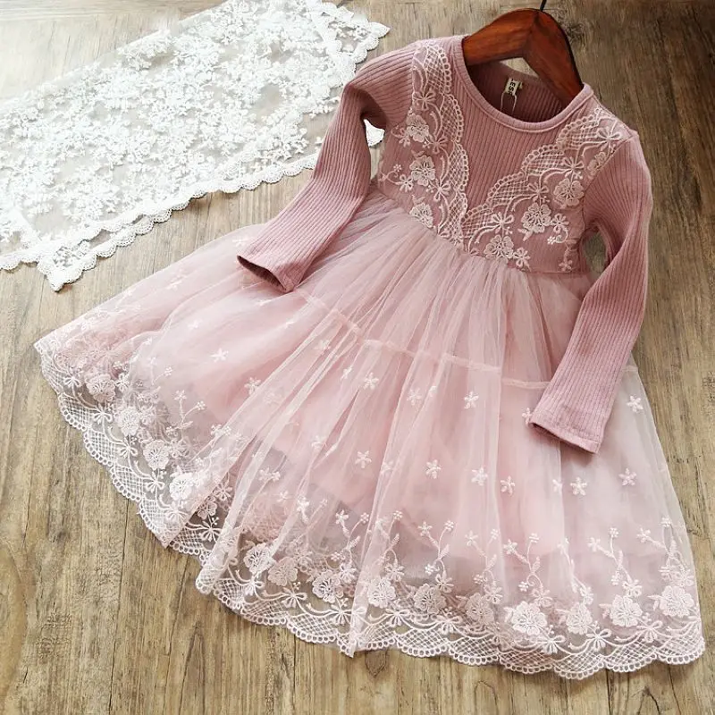 97 Кружевное платье-пачка принцессы с бантом; Robe Fille; Детские вечерние платья для девочек; детская одежда с цветочным рисунком; платье для маленьких девочек; От 2 до 7 лет - Цвет: 97