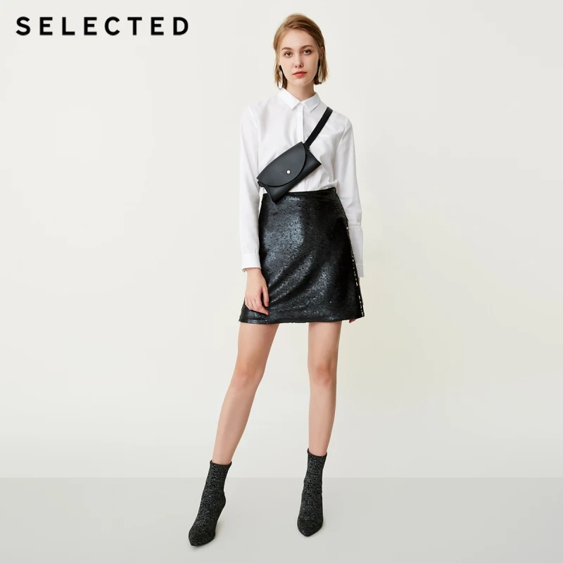 Отборная Женская Базовая рубашка с длинными рукавами из 100% хлопка SIG | 418305519