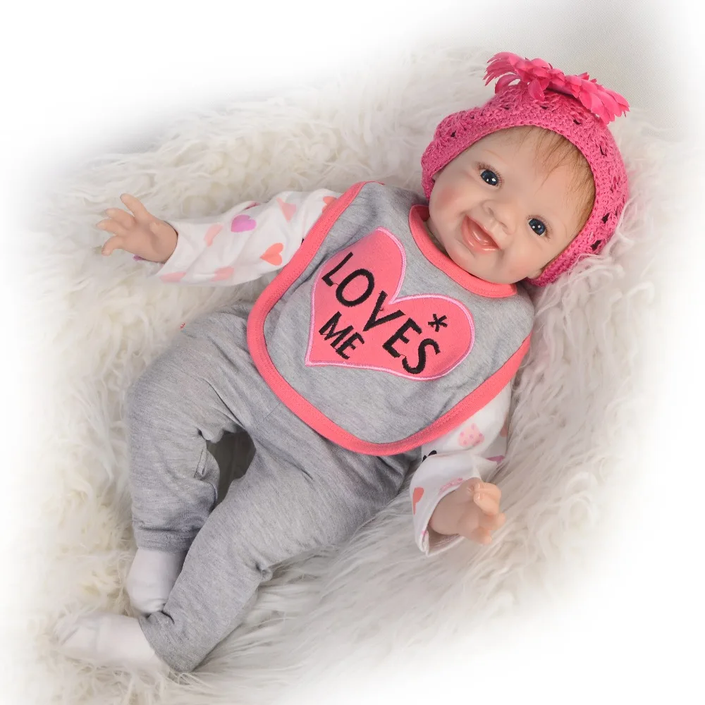 KEIUMI Милая 22 дюймовая Кукла Reborn Baby Doll Реалистичная модная детская кукла Принцесса