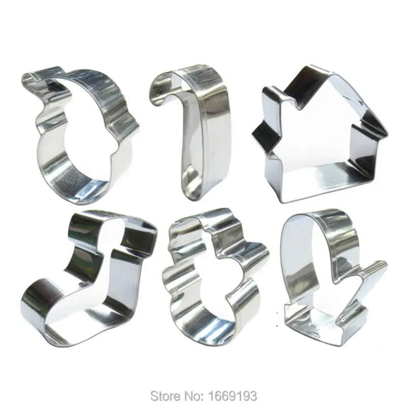 6 небольших рождественских подарков форма для украшения торта набор