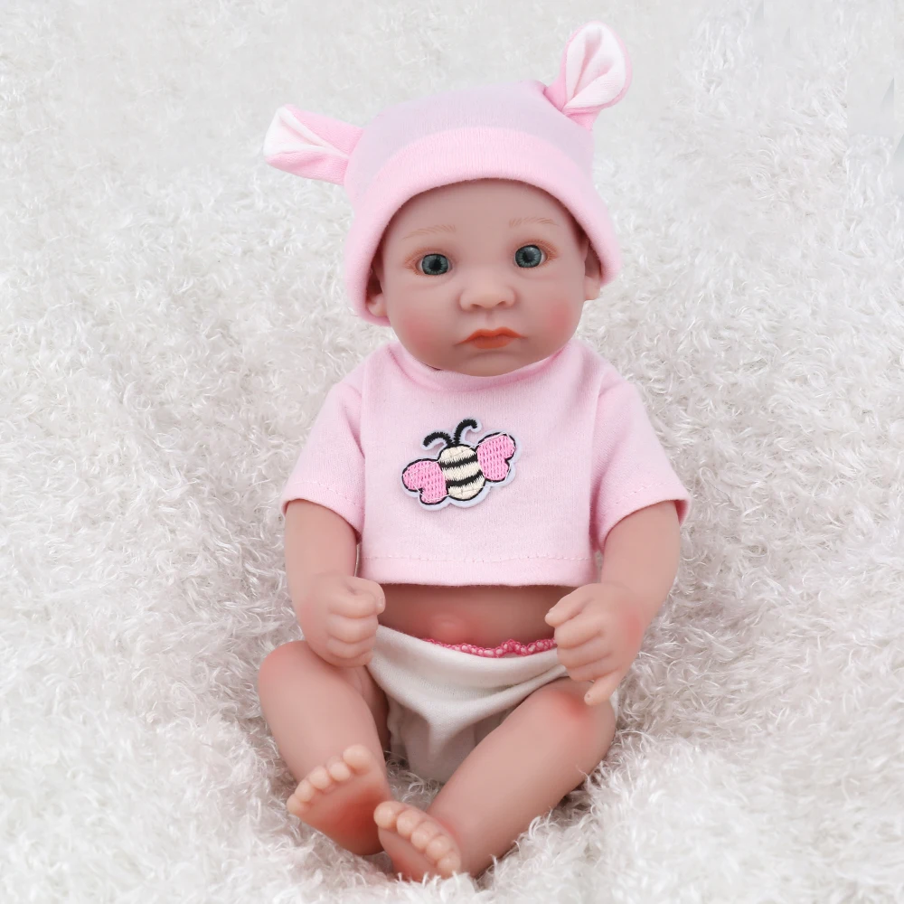 NPKDOLL мини 11 дюймов мягкие полностью тела силиконовые куклы Reborn спящие