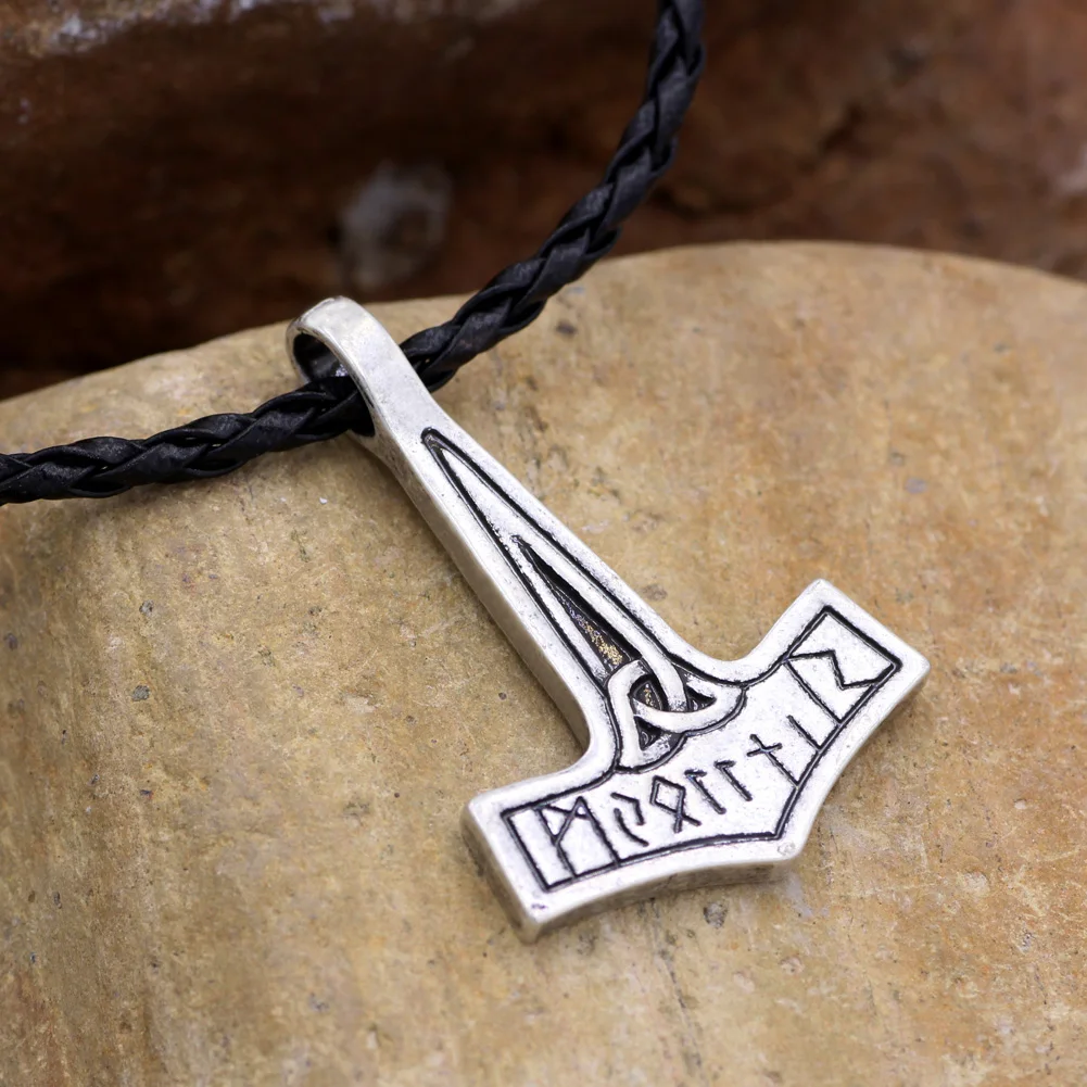 Мужское Скандинавское простое ожерелье Молот Тора Mjolnir мифические украшения