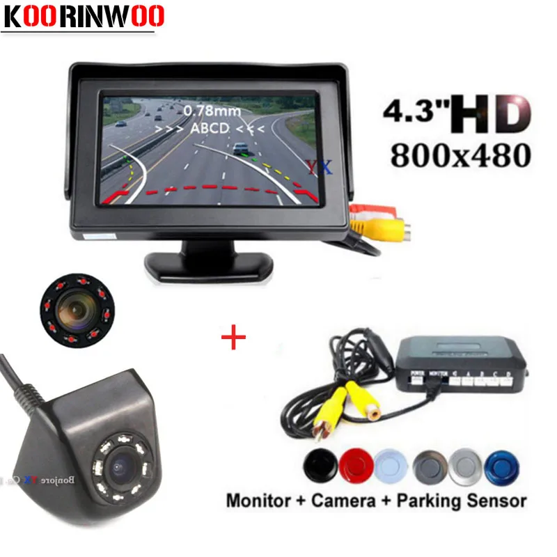 Koorinwoo парктроник парковочные датчики 4 зонда Parkmaster траектория парковки камера