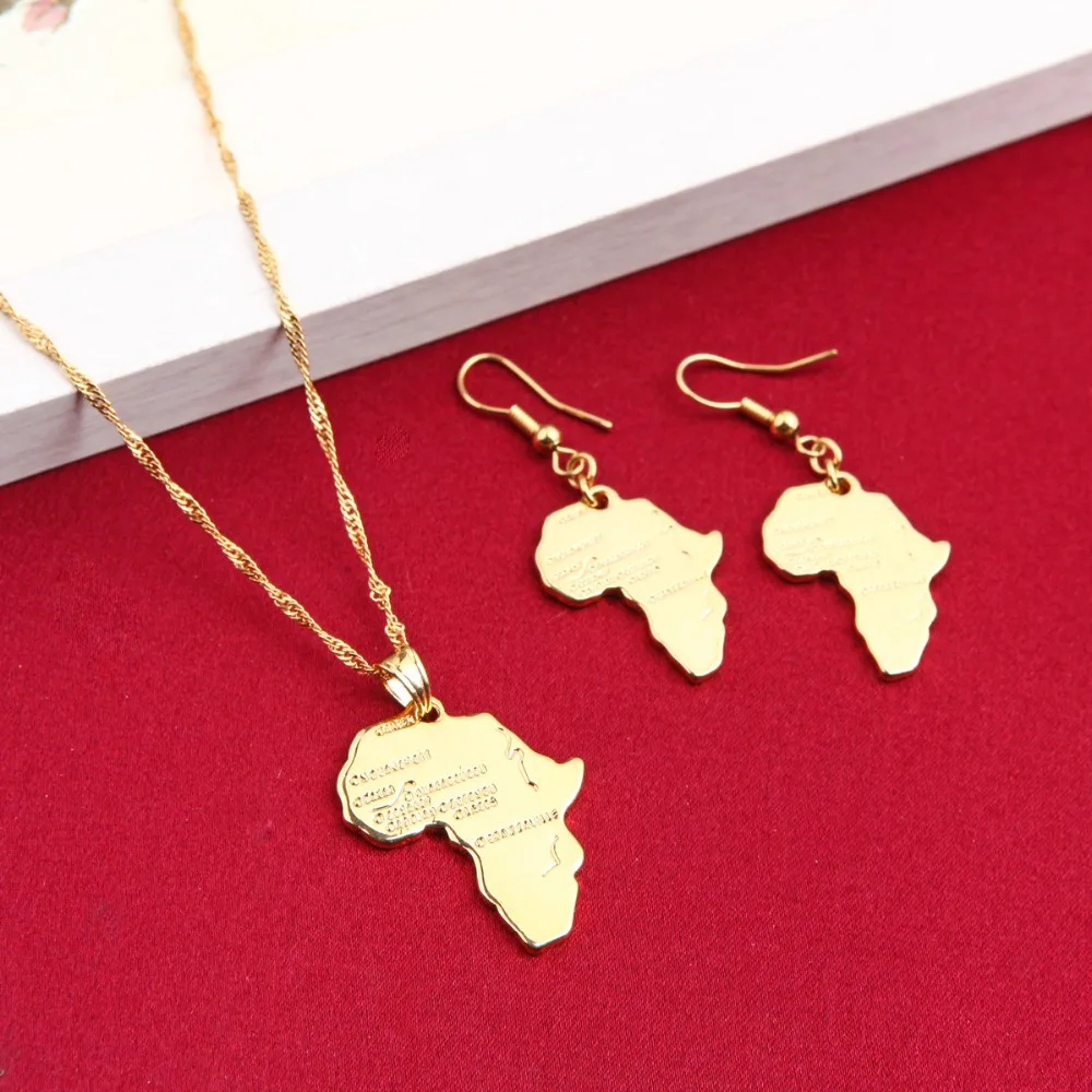 Эфиопские африканские ювелирные изделия с дизайном карта наборы ювелирных