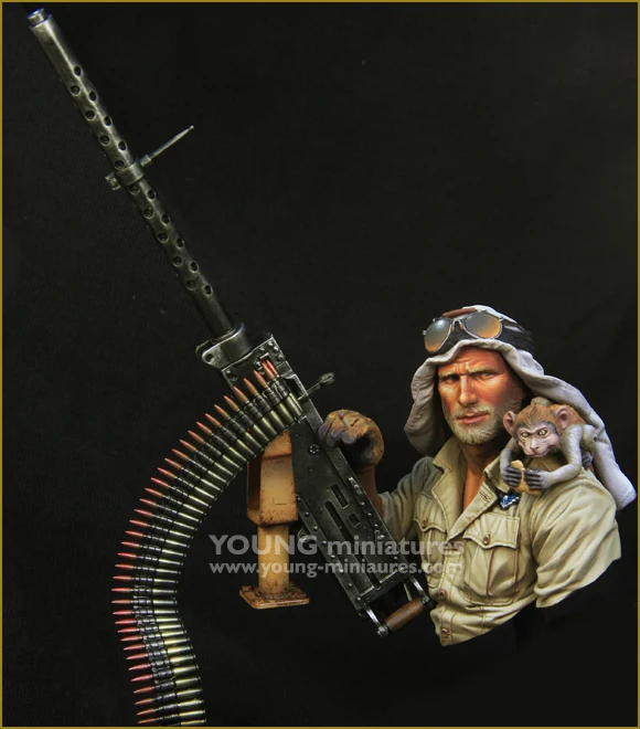 1/10 BRITISH SAS JEEP GUNNER Северная Африка 1941 военный предмет фигура из смолы грудь GK без